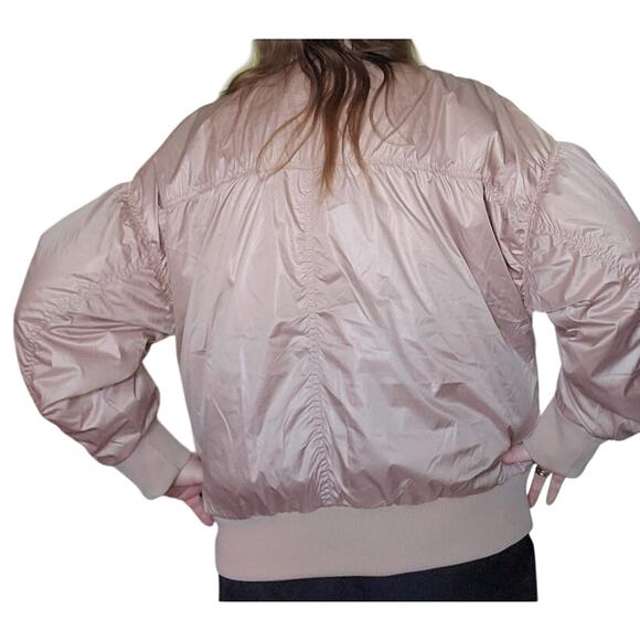 NWOT Old Navy Size 2X Oversized Short Water-Resistant Bomber Jacket in Tiramisu - Picture 4 of 10
